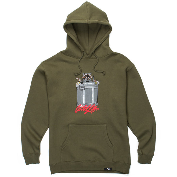 Raccoon Hoodie Green