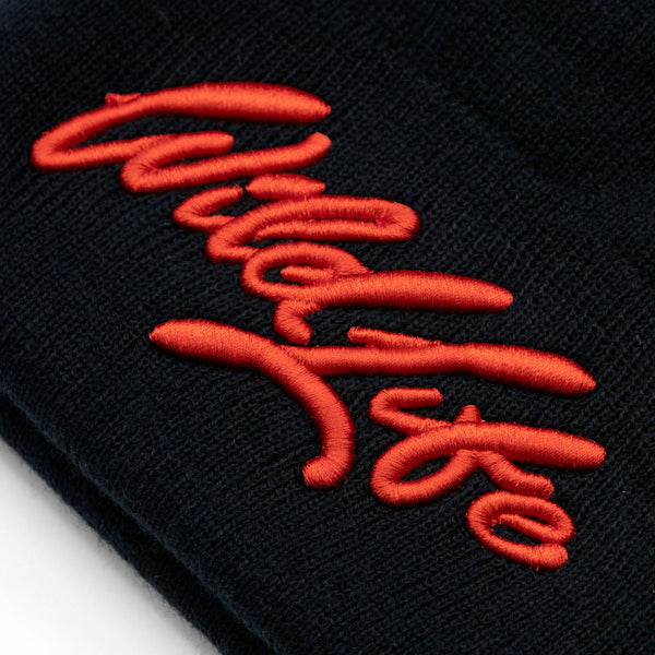 Wild Life Beanie (Black & Red)
