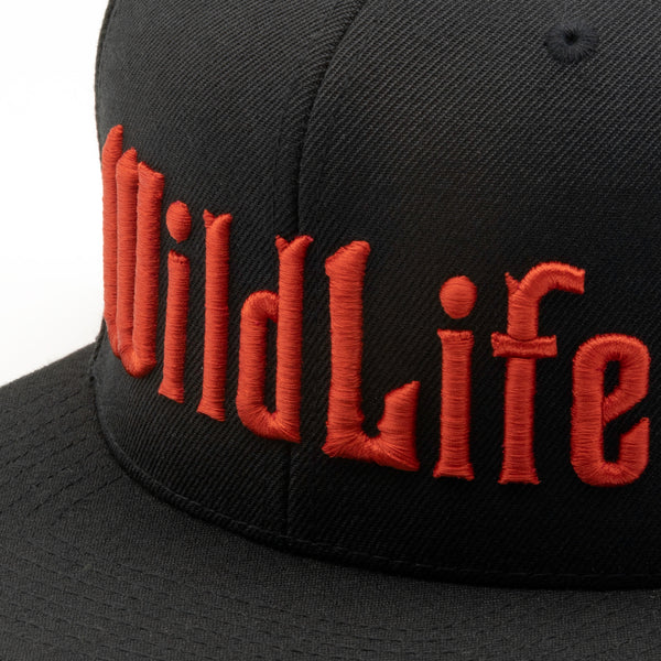 Wild Life Snapback (Black & Red)