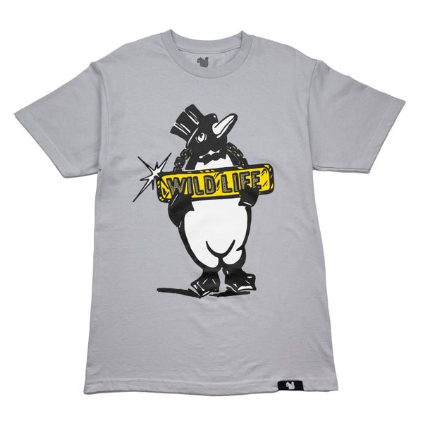 Drippy Penguin Grey T-Shirt
